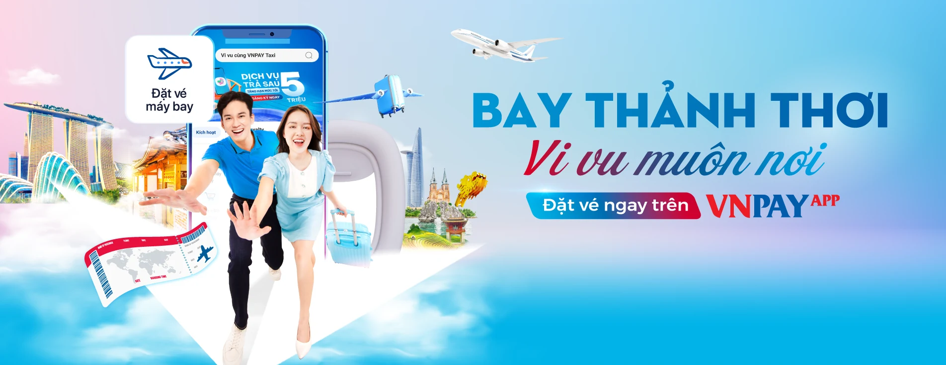 Đặt vé máy bay trên VNPAY App