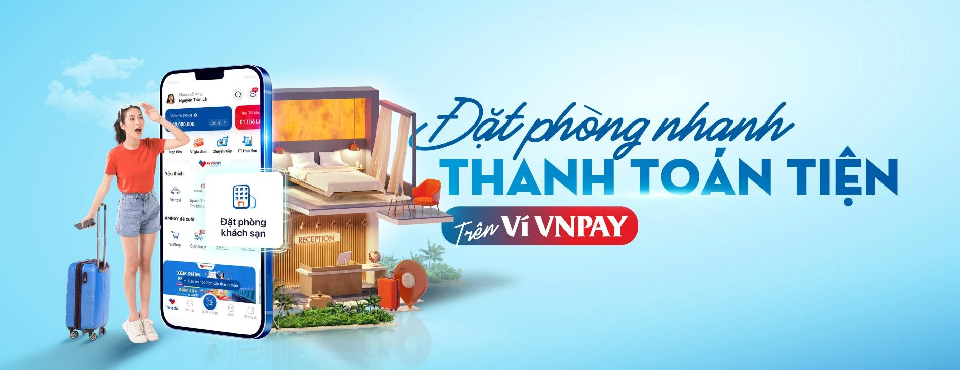 Đặt phòng khách sạn trên Ví VNPAY